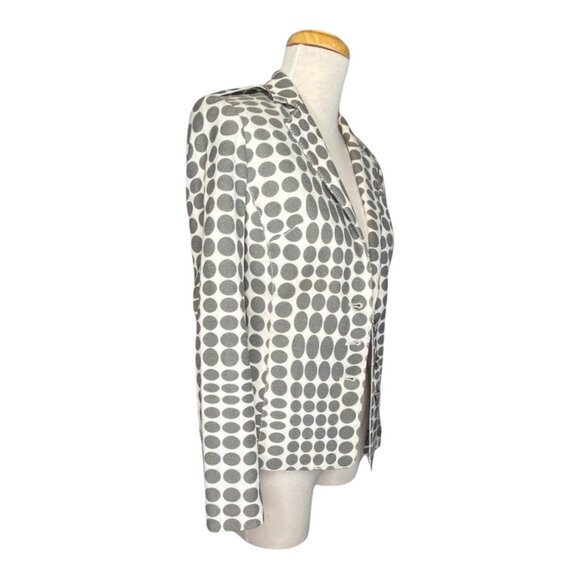 Alberto Makali Polka Dot Blazer Jacket Cotton/Spandex Size S Made In USA - Picture 4 of 7